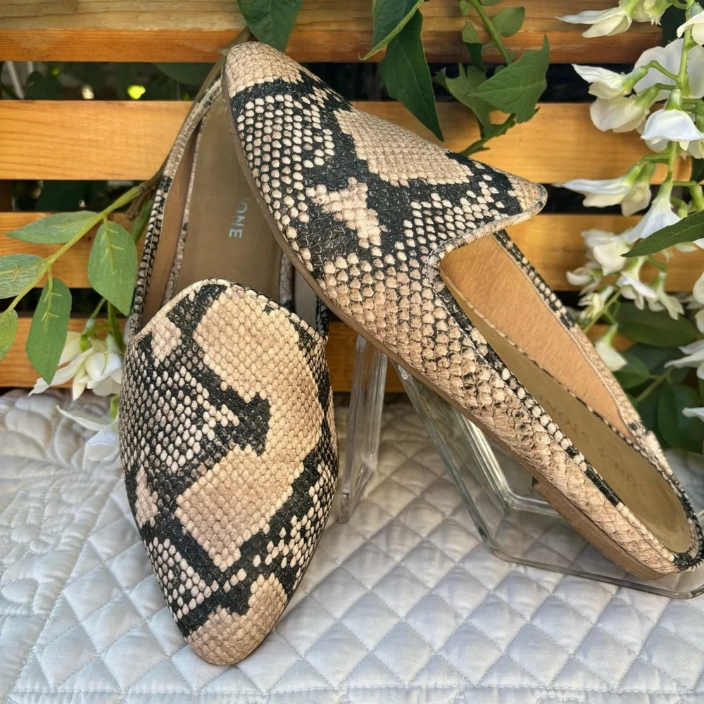Sun +‎ Stone Beige and Black Patterned Loafers